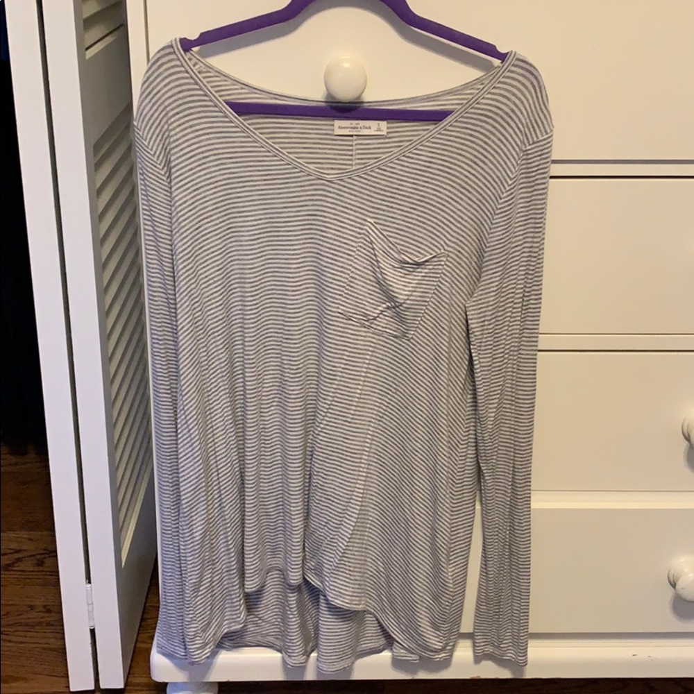 Abercrombie & Fitch striped long sleeve shirt